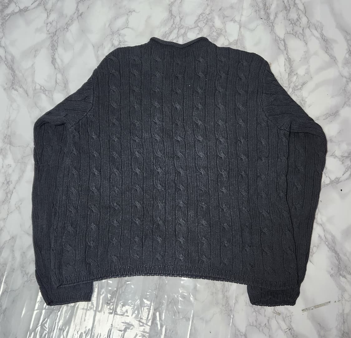 폴로 랄프로렌 꽈배기 차콜 오버핏 니트 상품이미지4