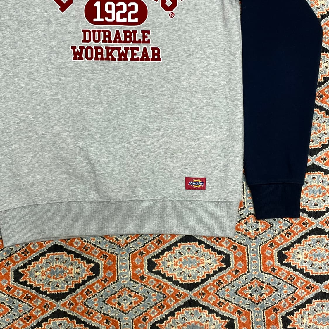 디키즈 스펠로고 네이비 기모 맨투맨 티셔츠 여성S 상품이미지3