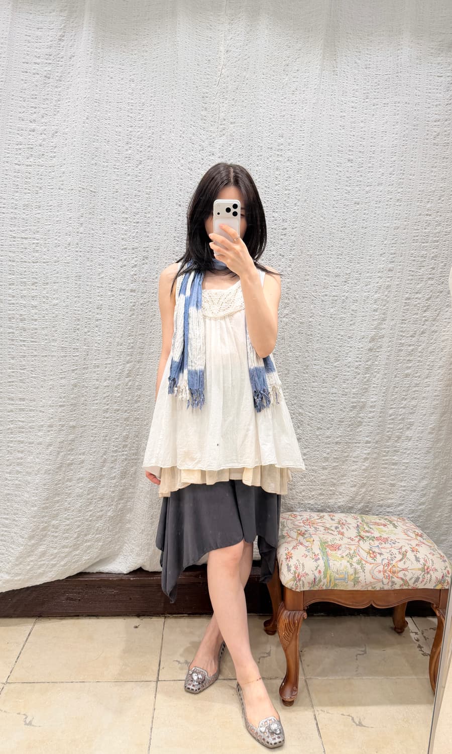 Boho flowy midi skirt 상품이미지2