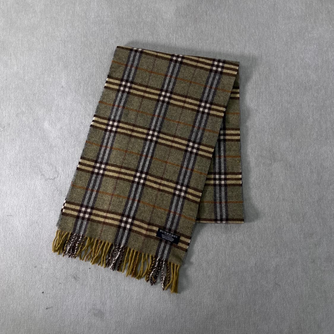 버버리 노바체크 램스울 그린 머플러 상품이미지1