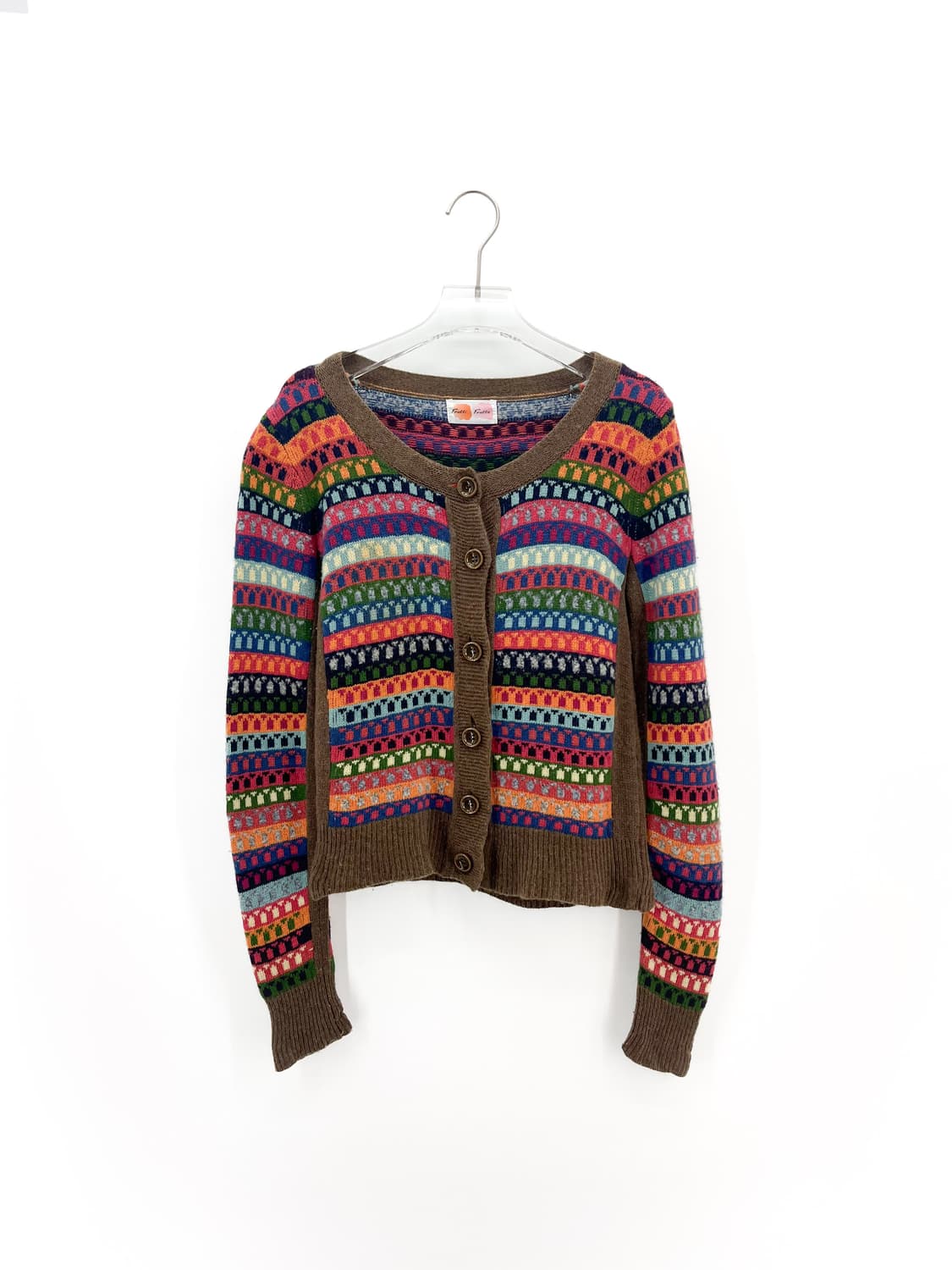 빈티지 캐시미어 블렌드 스트라이프 가디건 상품이미지1