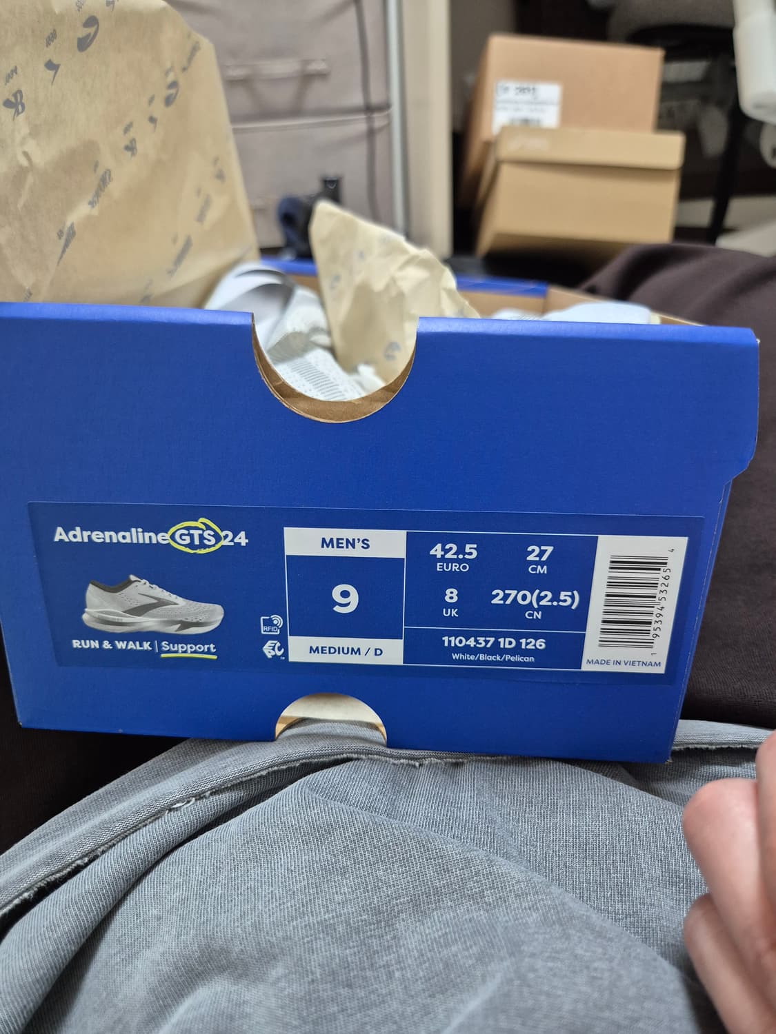 브룩스 아드레날린 GTS 24 화이트 미디엄 270 상품이미지3