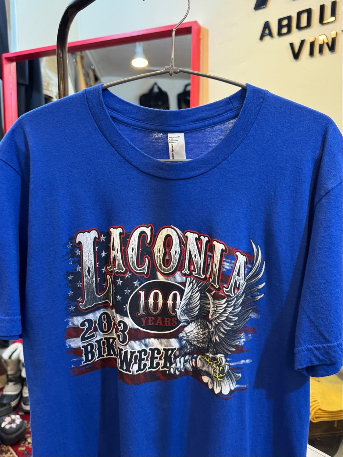 Laconia Bike Week 100주년 기념 바이크 반팔 티셔츠 M 상품이미지2