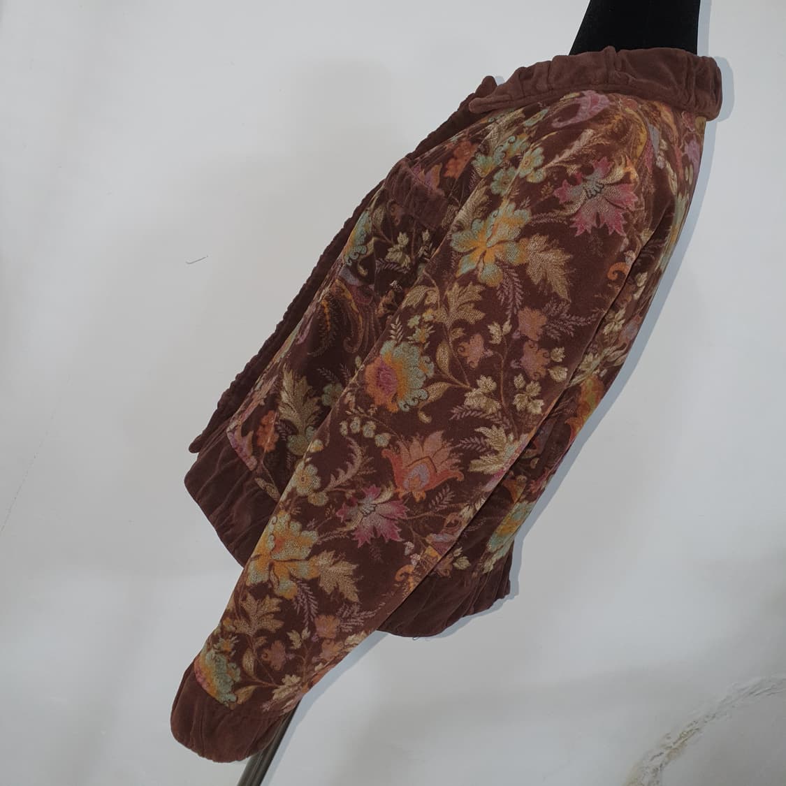 빈티지 플로럴 페이즐리 벨벳 자켓 오일릴리 에트로 모리걸 오리엔탈 그런지 상품이미지3