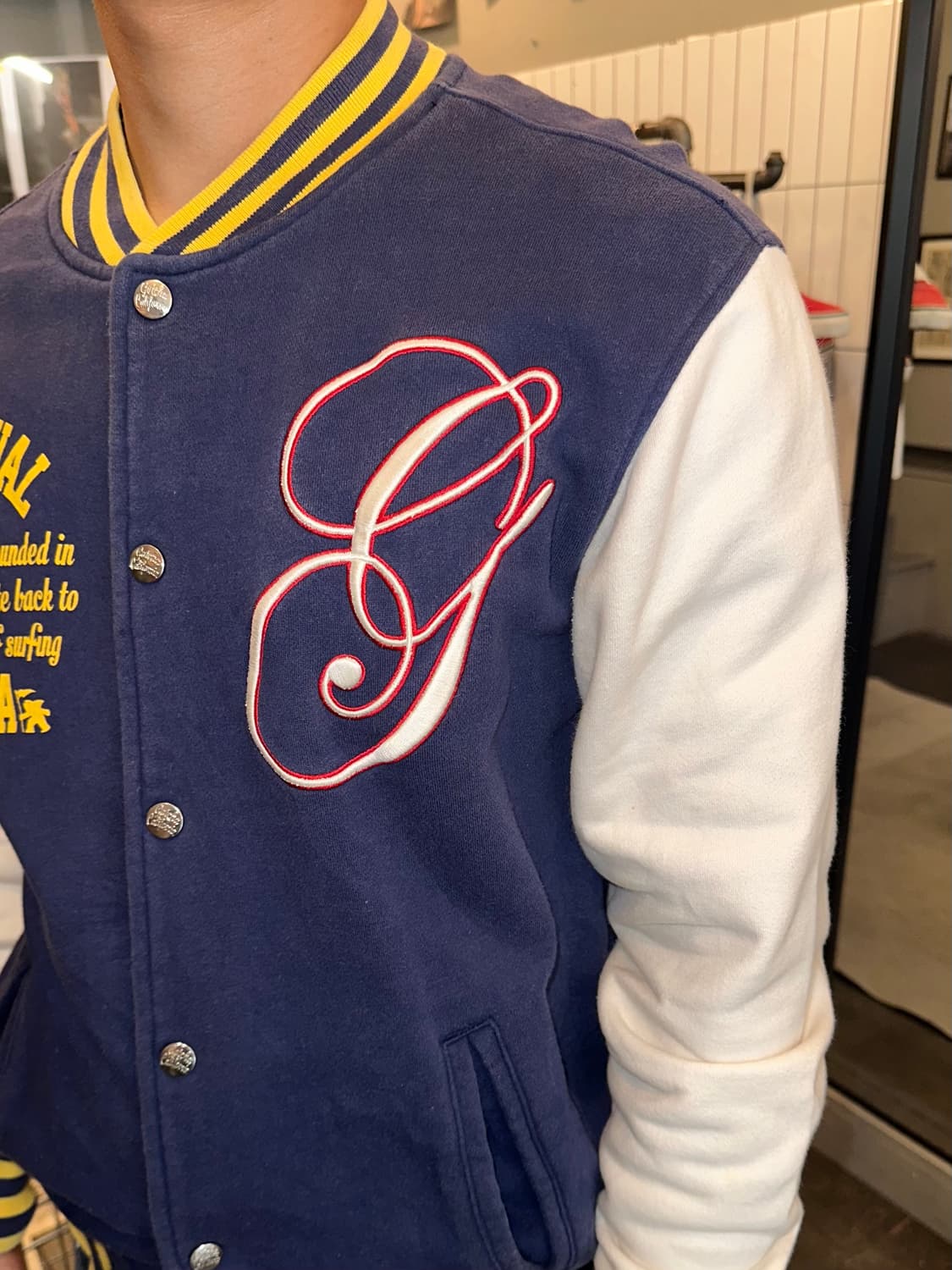 Gotcha letters logo cotton varsity JK 상품이미지5