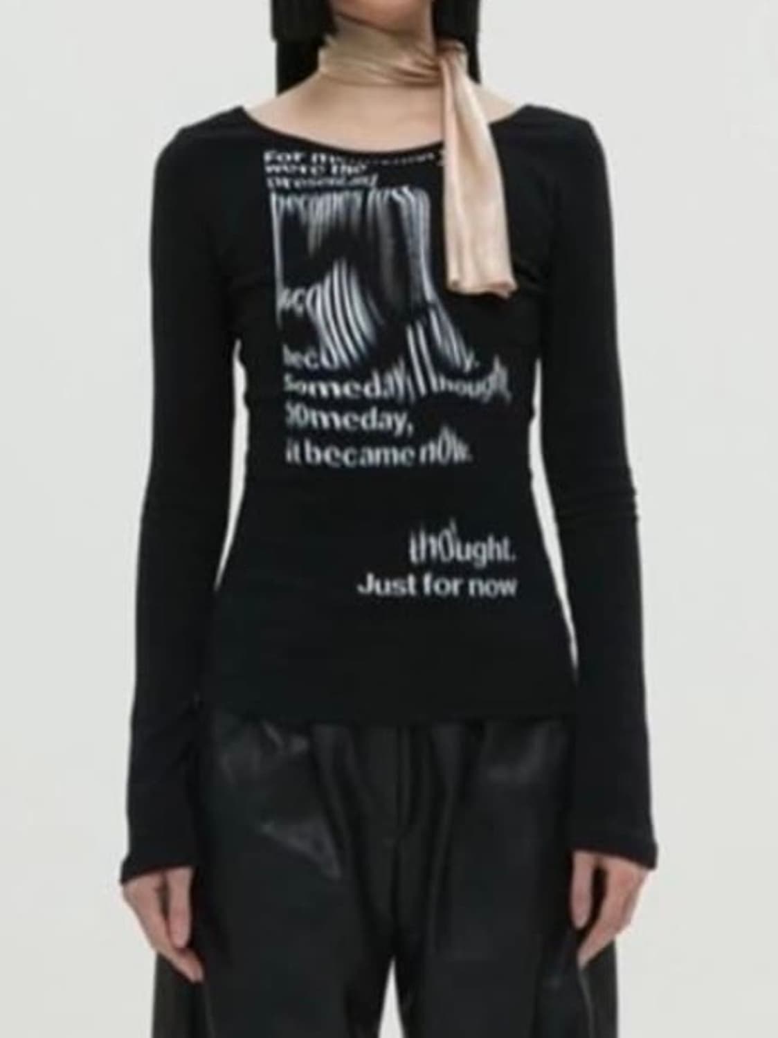 나체 플로우 슬림핏 롱슬리브 블랙 상품이미지1