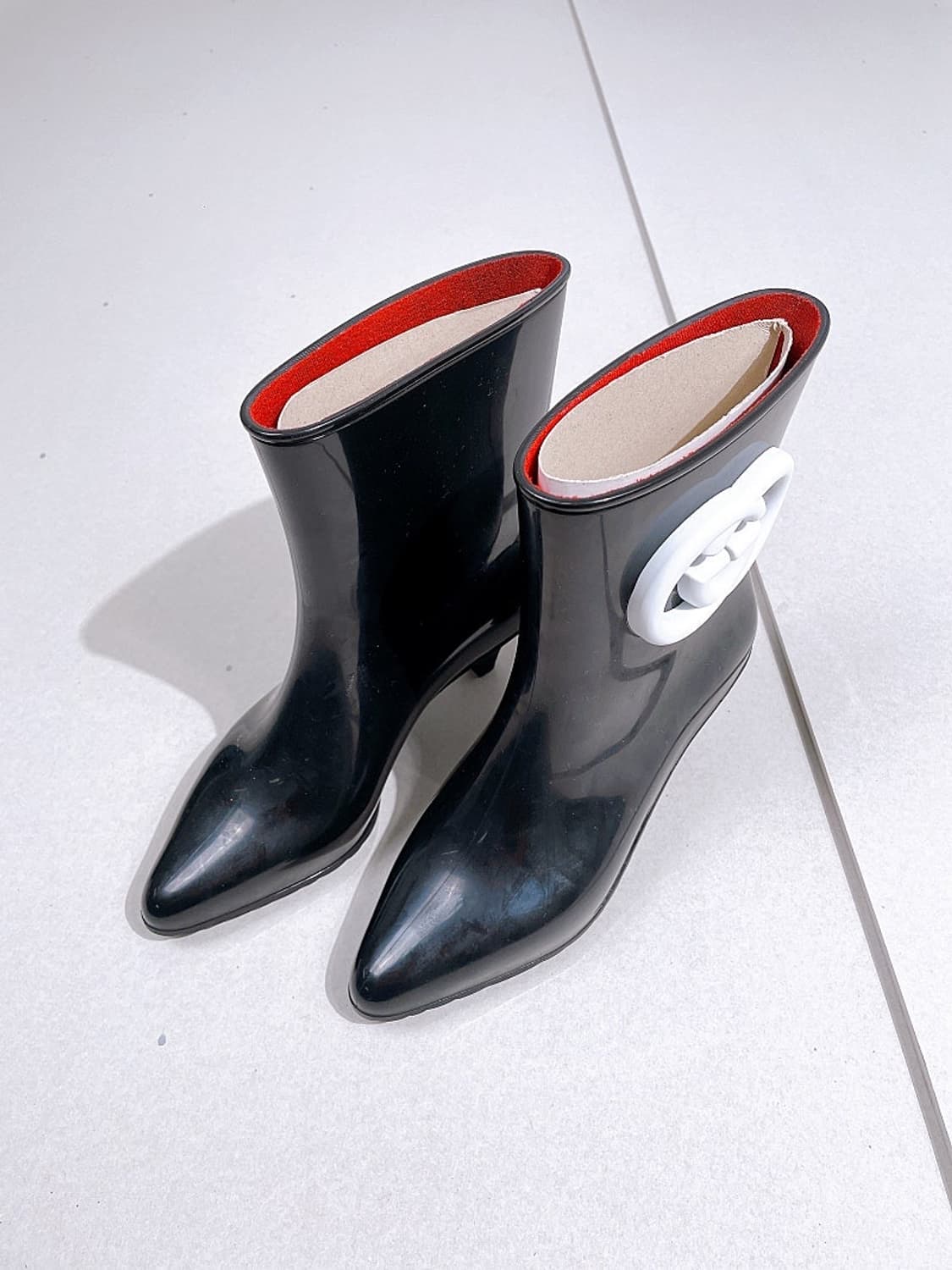 (정품/새상품) 구찌 여성 러버부츠 GG 앵클 부츠 상품이미지2