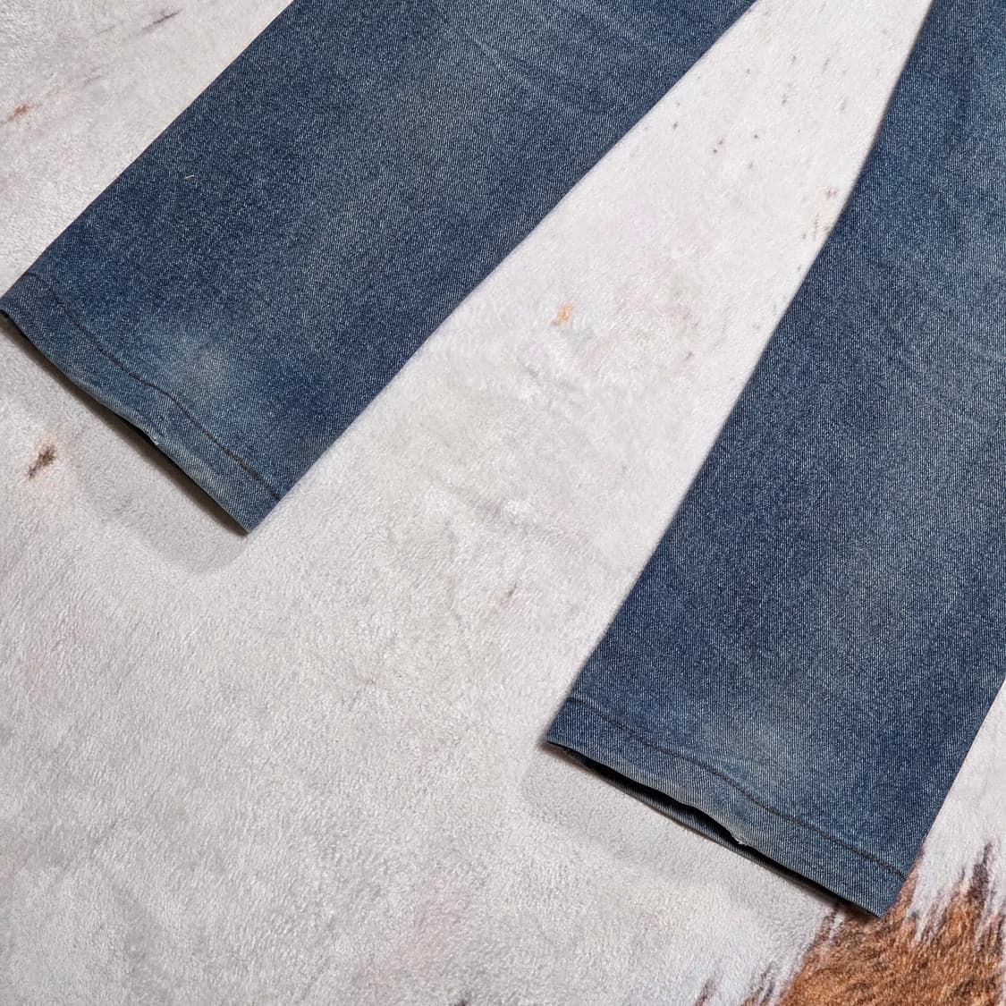 Y2K 펑크 레터링 중청 데님팬츠 상품이미지6