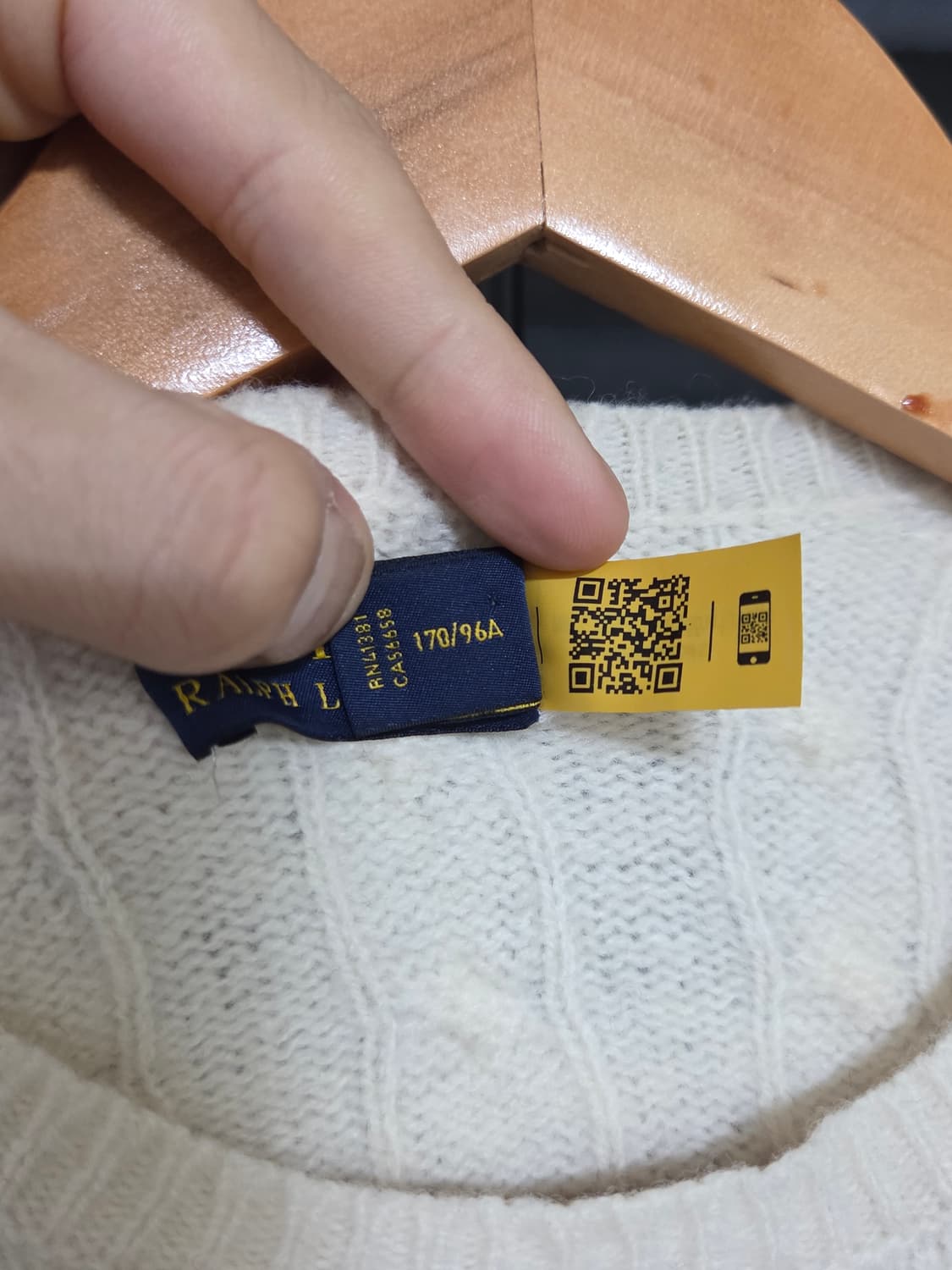 (정품) [폴로 랄프로렌] 울 캐시미어 케이블 니트 | 00133 상품이미지5