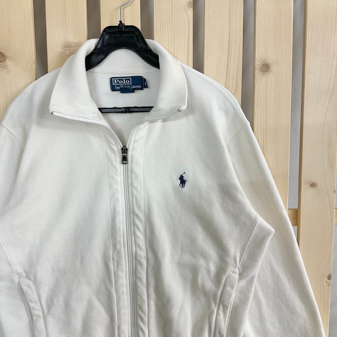 (L) 폴로 랄프로렌 아이보리 코튼 집업 상품이미지4