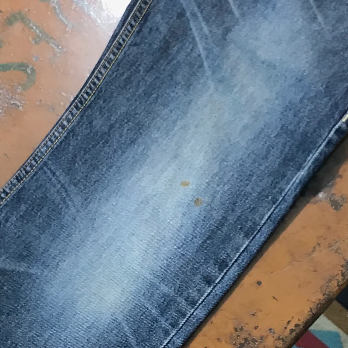 리바이스 523 다크 블루 워시드 데님 팬츠 허리 32 사이즈 상품이미지5