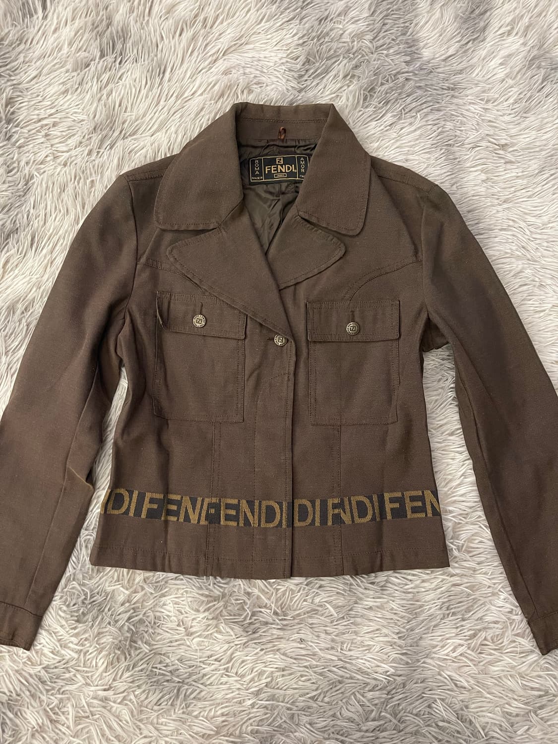 펜디 빈티지 브라운 여성 자켓 상품이미지1