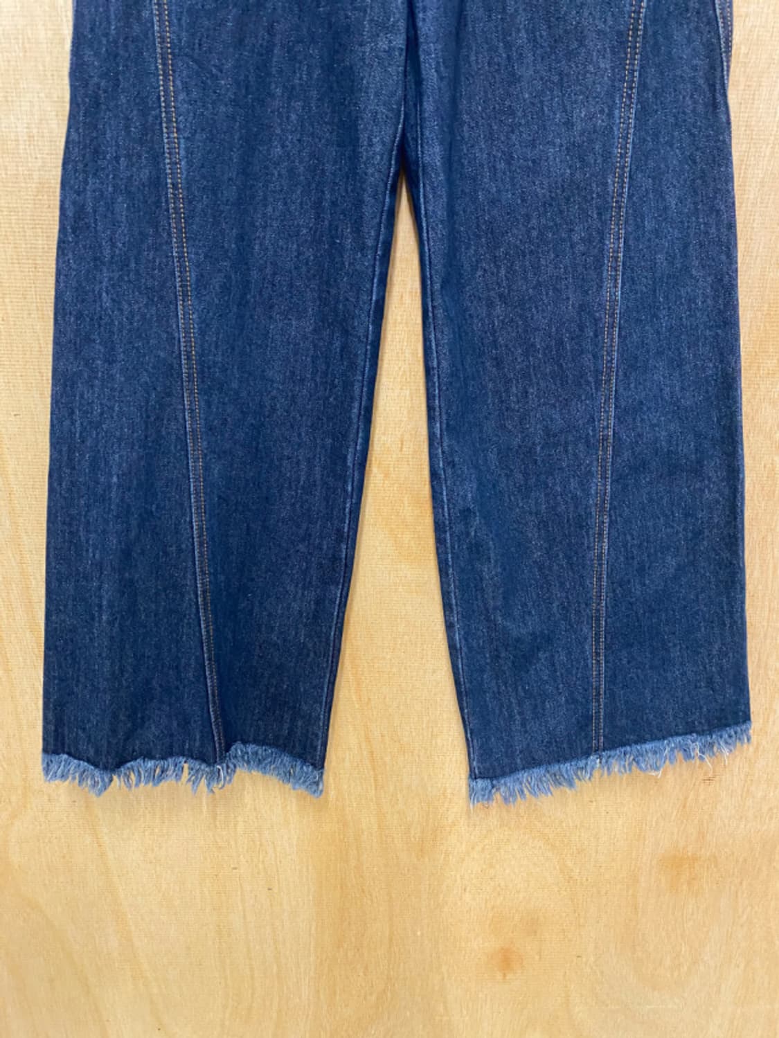 BEAMS cut-off wide denim pants 빔즈 컷오프 데님 상품이미지9