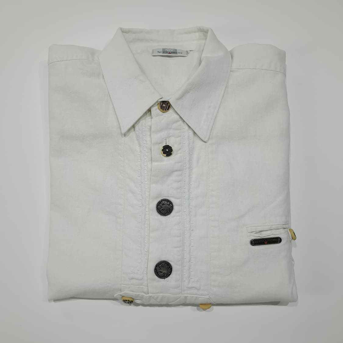 CL669 2XL S&W 00s 린넨 트라흐텐 바바리안 알펜 셔츠 상품이미지7