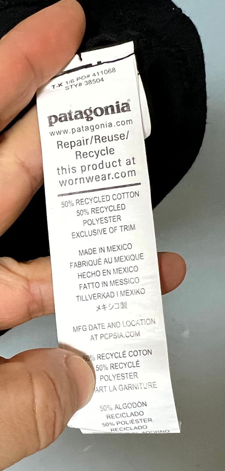 파타고니아 남자 반팔티 블랙 라운드넥 캐주얼 백로고 기본 XL 105 상품이미지5