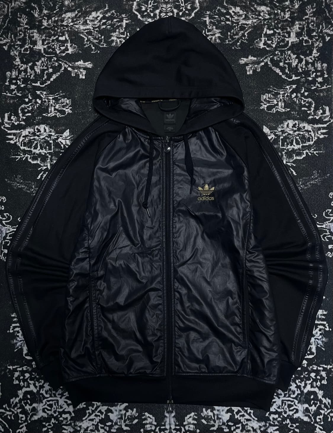 아디다스 오리지널 블랙 패브릭 후드집업 105 상품이미지1