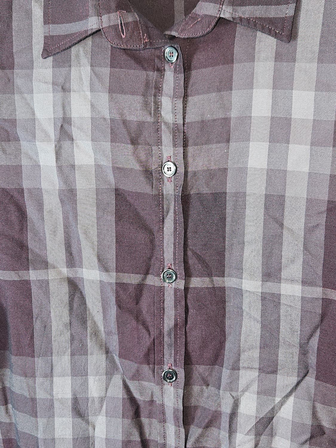 버버리 브릿 정품 와인 체크셔츠 여성 L (백화점 라벨) 거의 새상품 상품이미지2