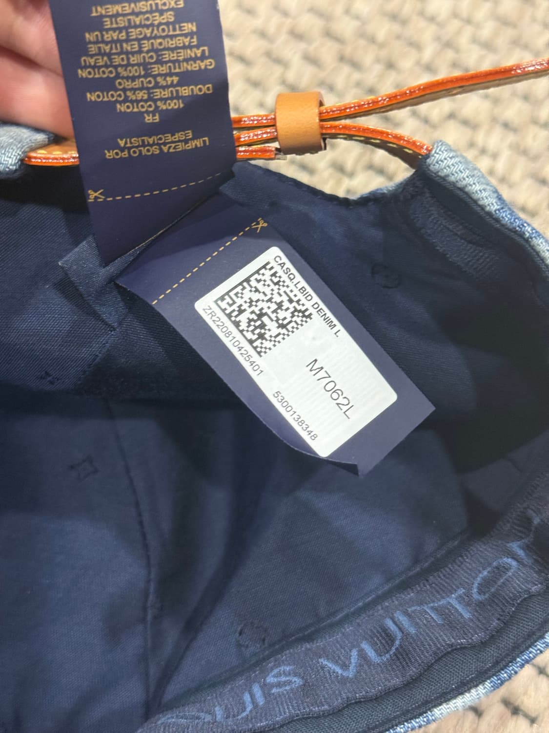 루이비통 X 야요이 쿠사마 인피니티 닷 데님 캡 L사이즈 상품이미지6