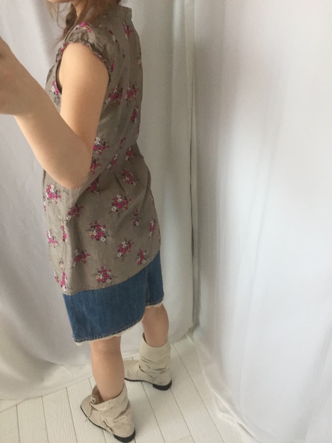 708. vintage rose puff blouse  상품이미지4