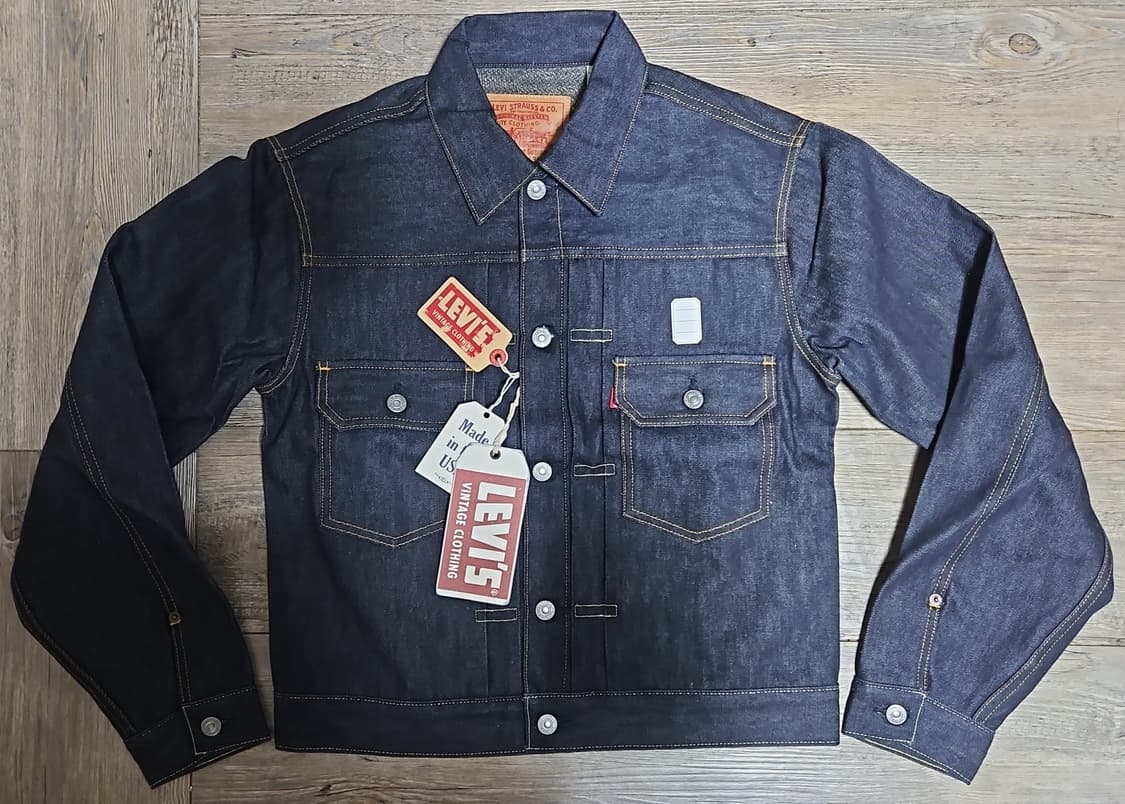 리바이스 LVC 1953 타입2 블랭킷 라인드 자켓 콘밀 리지드 38 S 상품이미지1