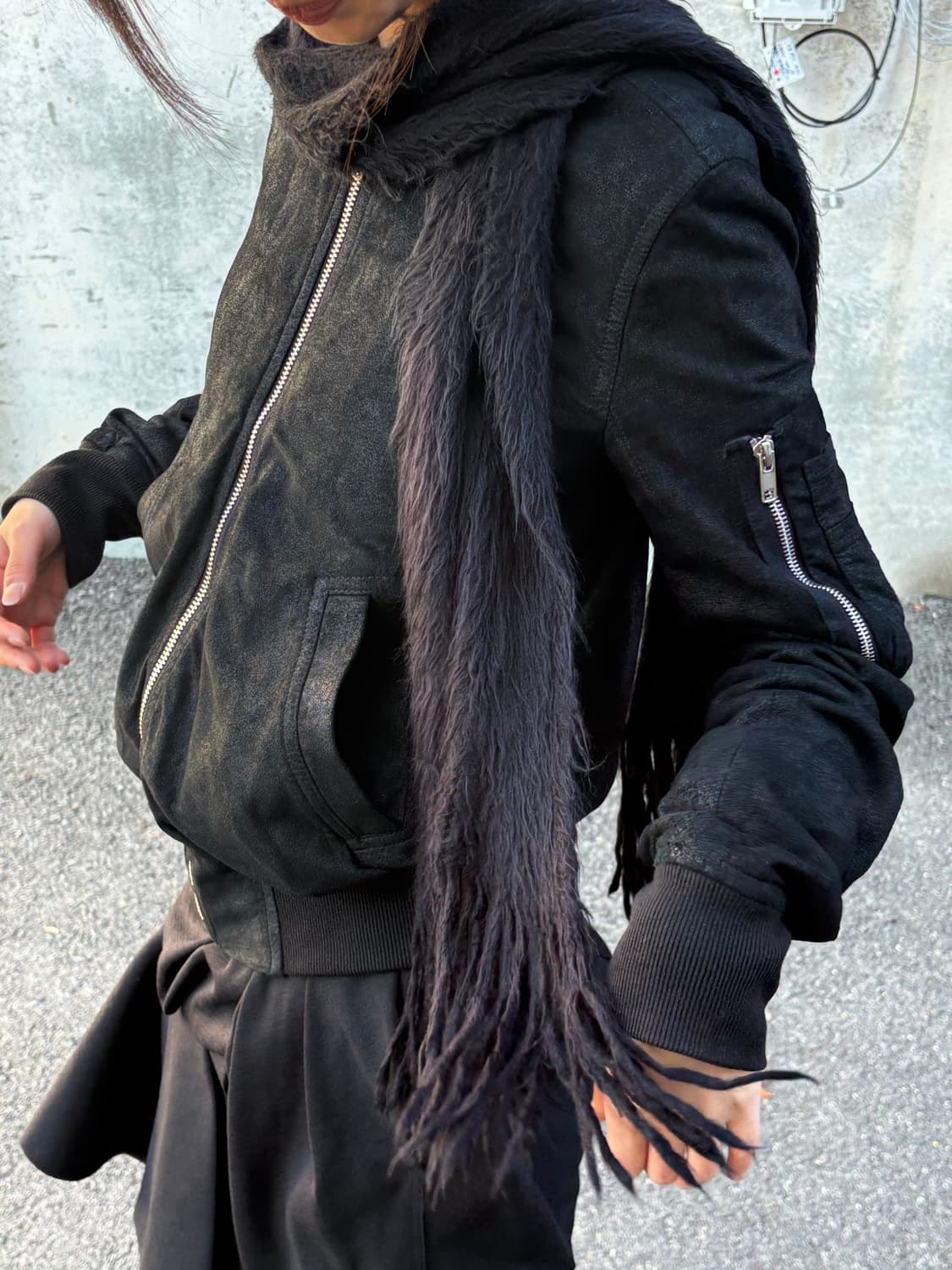 릭오웬스 램스킨 스웨이드 블루종 상품이미지3