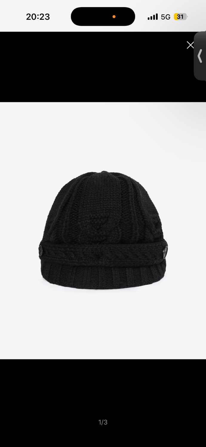 (새상품)미세키 서울 Cable knit beret BLACK 상품이미지2