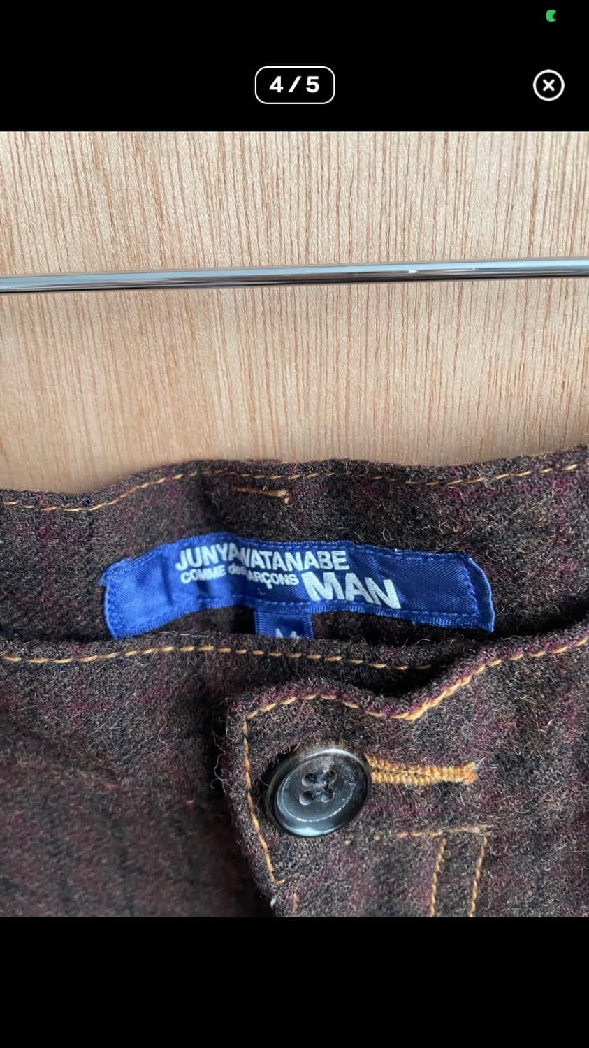 준야 와타나베 울 체크 플레어팬츠 상품이미지4