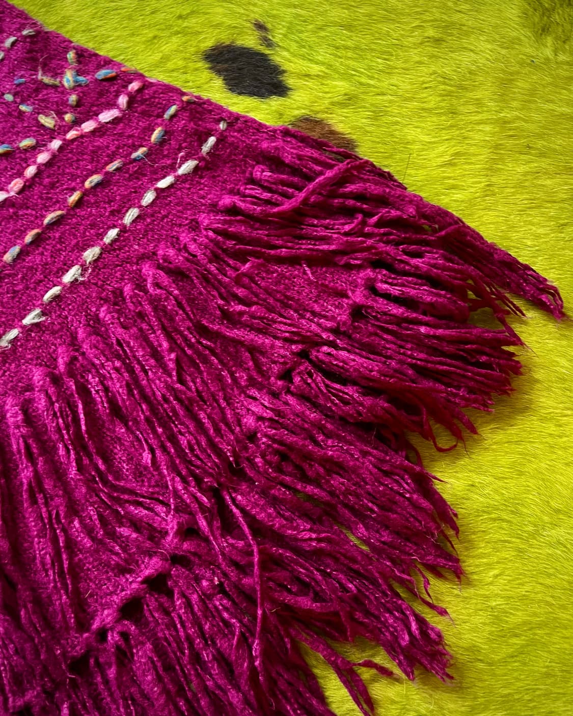 ANAP Mimpi Hippie Hood Fringe Knit Cape 상품이미지6