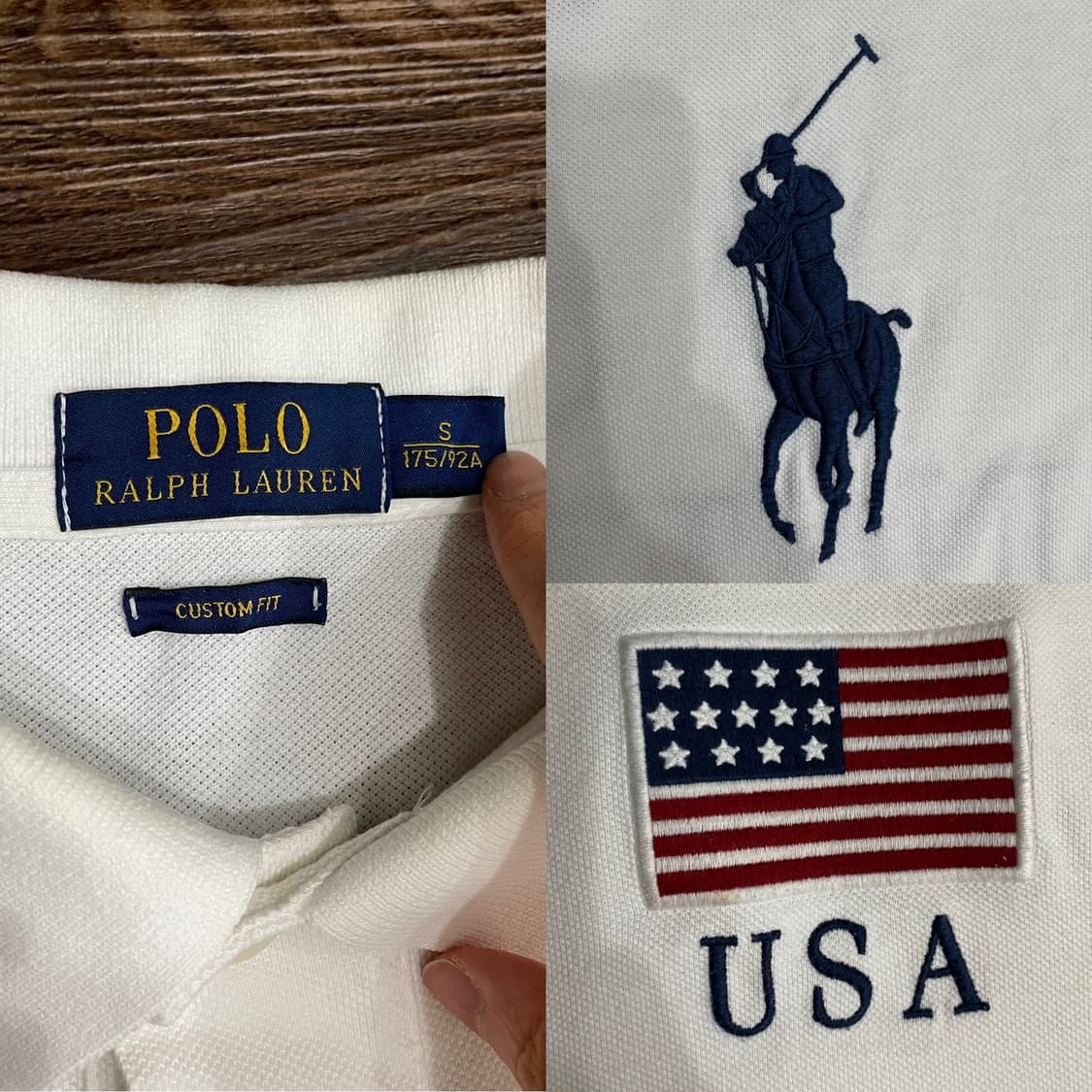 폴로 치프키프 빅포니 USA 성조기 PK 카라티 화이트 상품이미지6