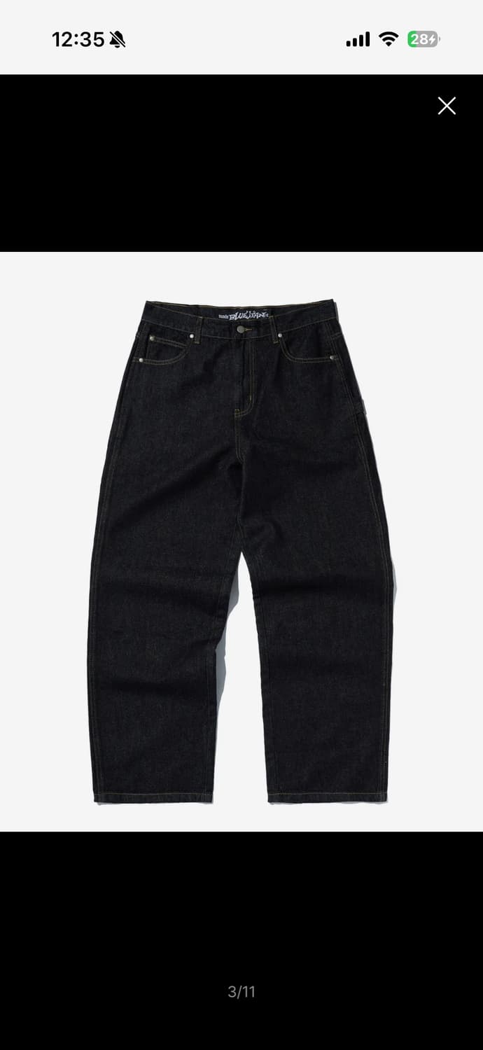 스웨이드 인디고 데님 팬츠 S 상품이미지1