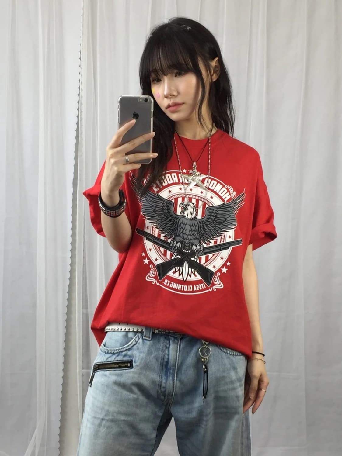 Gildan Honor Roots Eagle Tee Red 상품이미지2