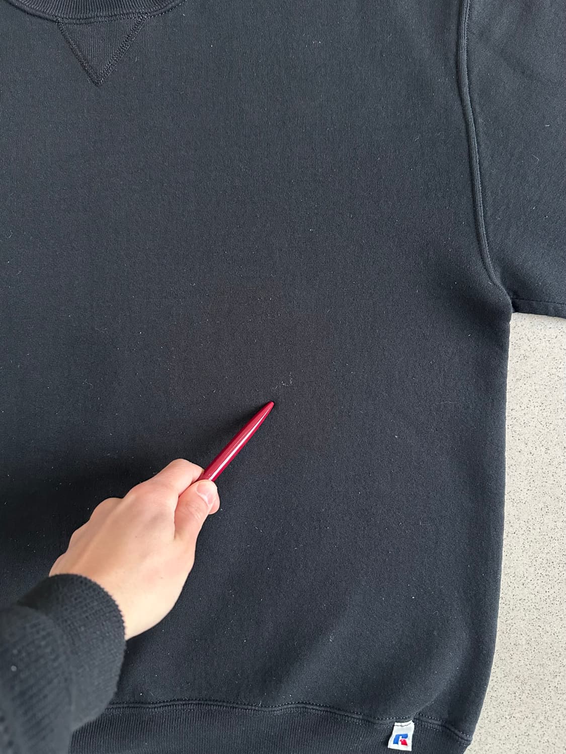 90s 빈티지 러셀 스웻셔츠 블랙 XL USA 상품이미지7