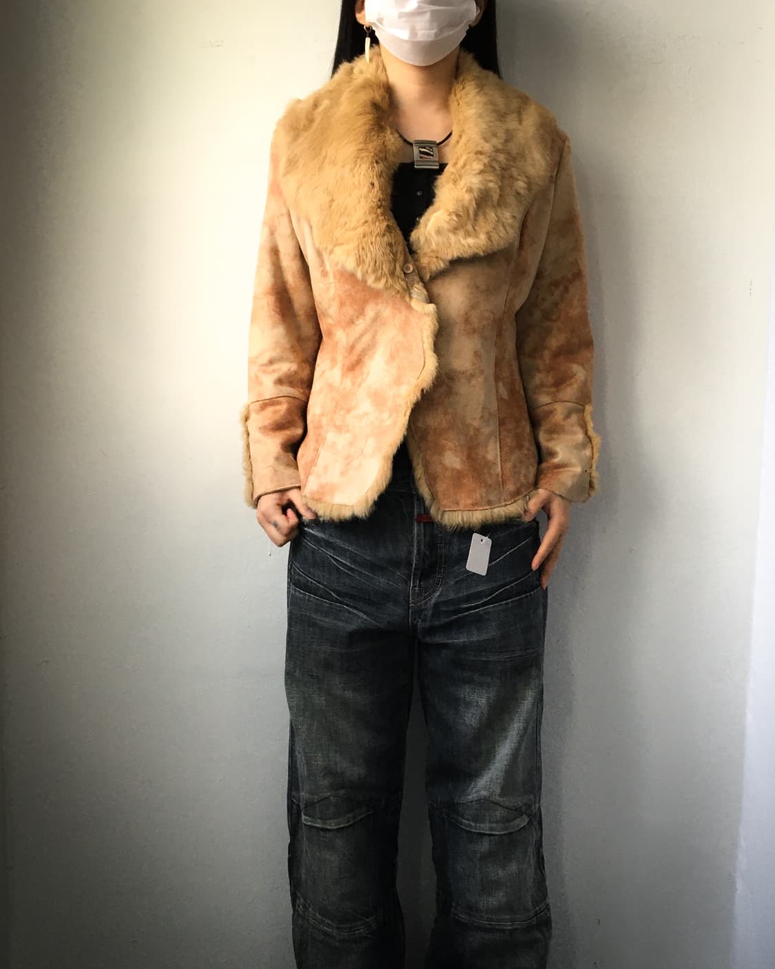 Fur layered dyed point mustang 상품이미지1