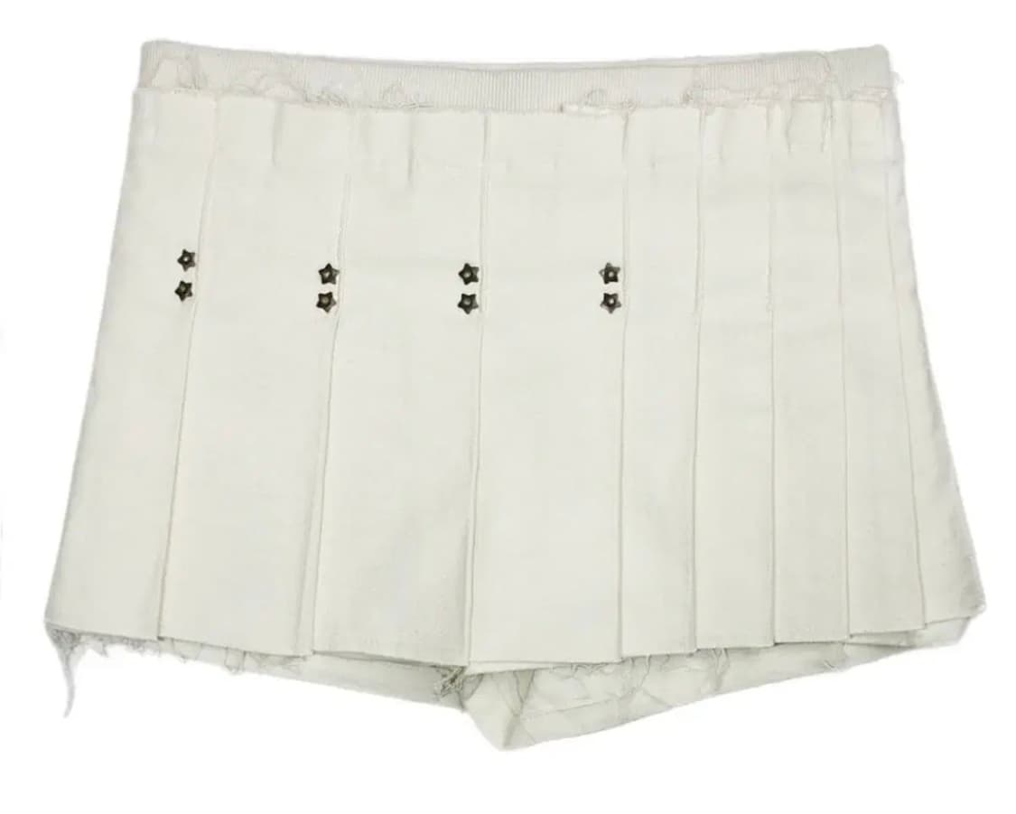 bonnae star rivet pleated skirt ivory 상품이미지1