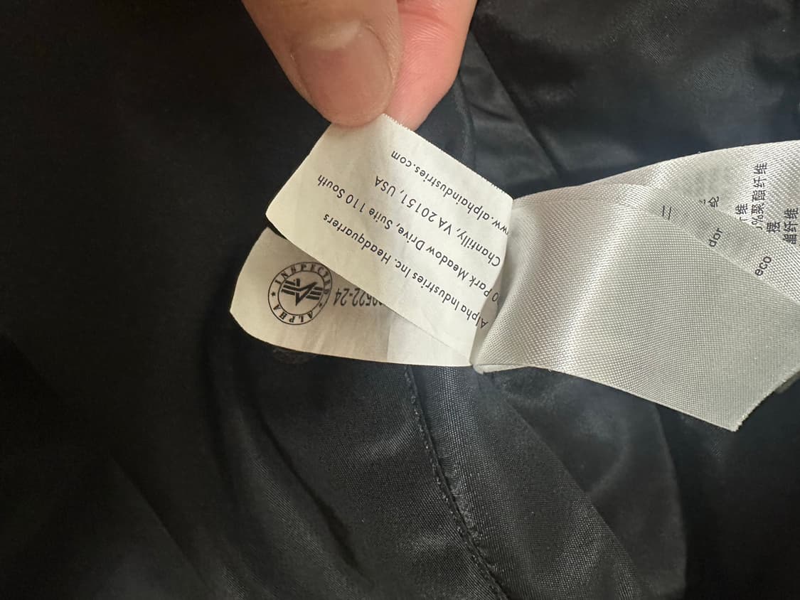 알파인더스트리 ma-1 블랙 자켓 M 상품이미지2