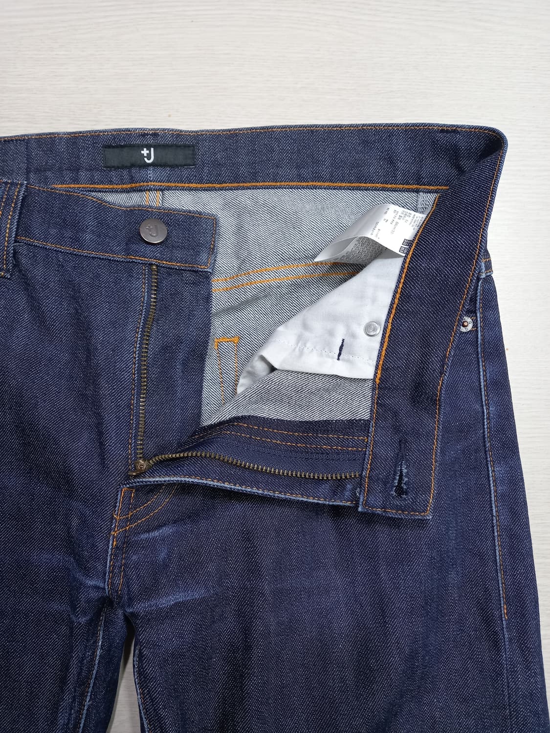 33 질샌더 유니끌로 셀비지 스판 슬림일자진 진청 33-425 상품이미지7