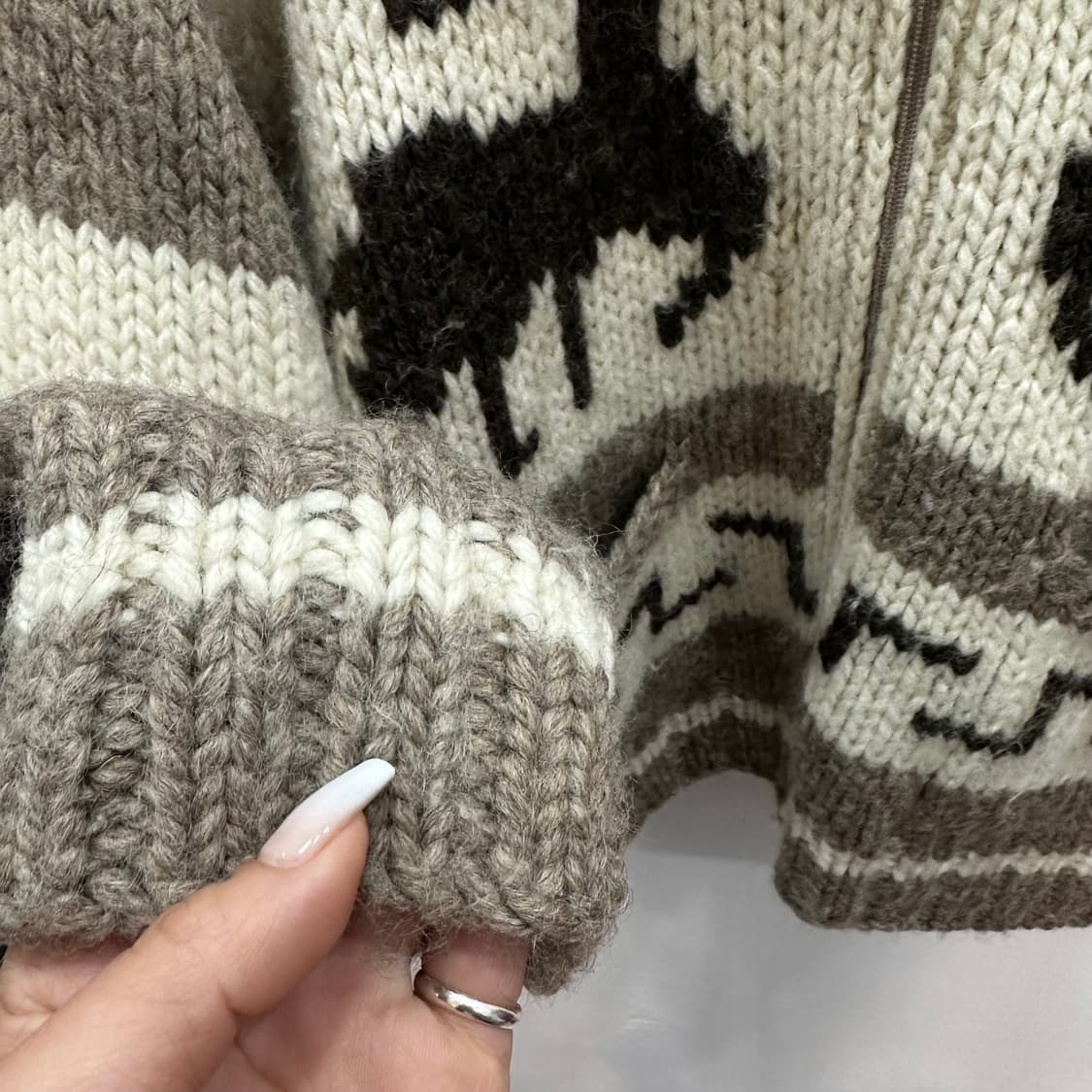 빈티지 코위찬 후디 가디건L 상품이미지3