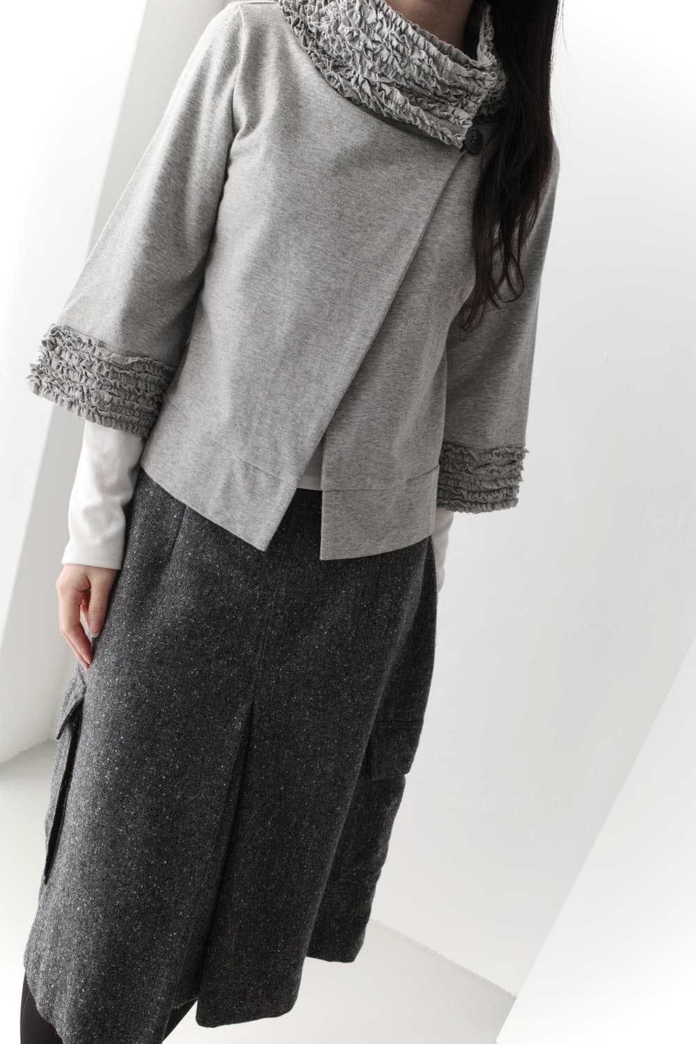 wool button skrit 상품이미지8