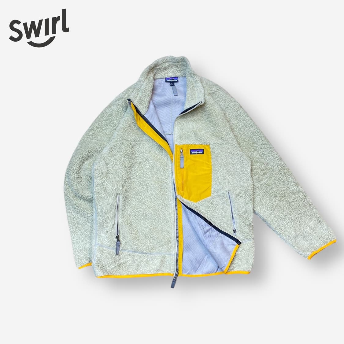 🌊Patagonia Retro-X  oatmeal & yellow 상품이미지3