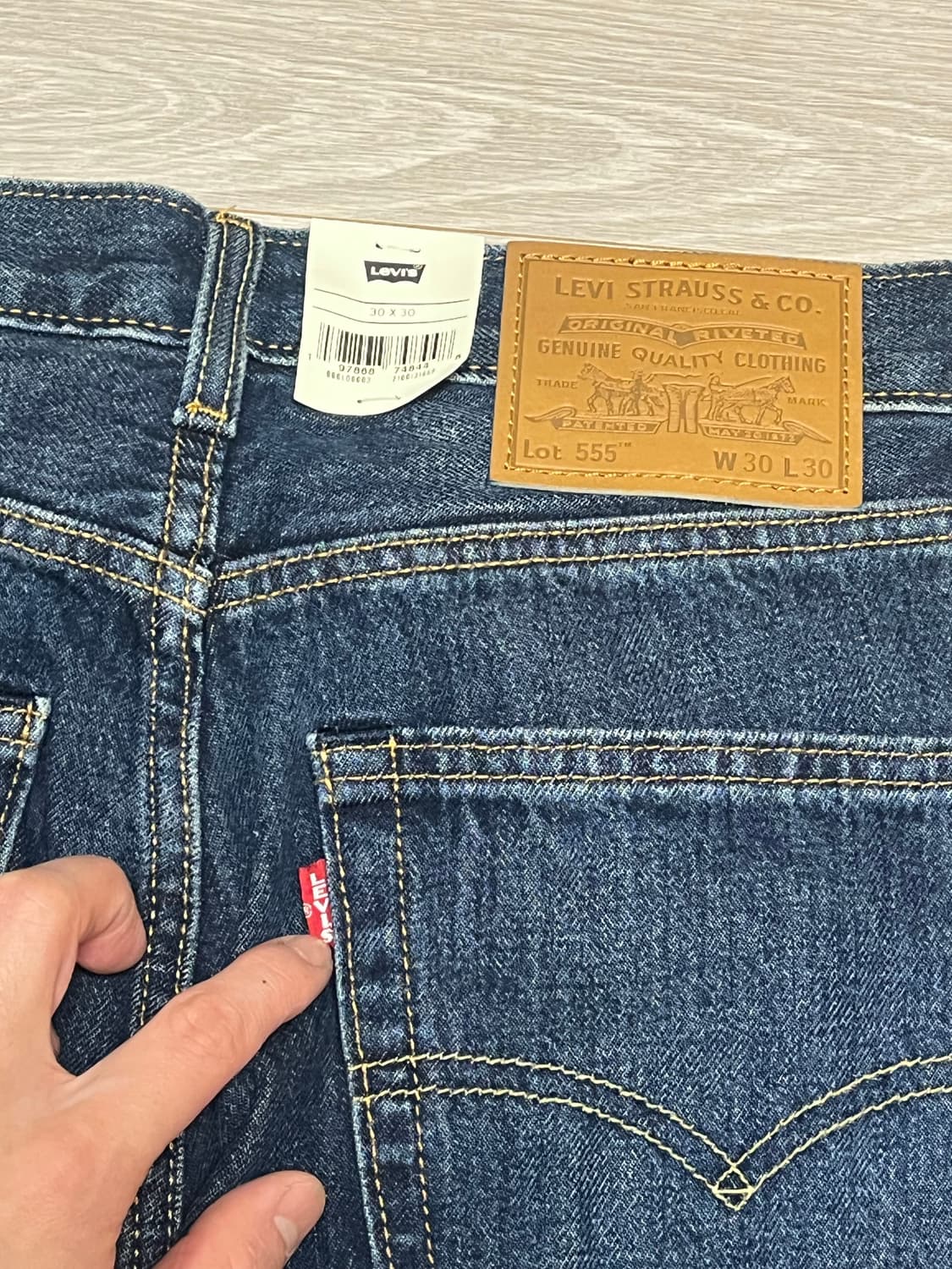 (새상품) 리바이스 555 릴렉스 스트레이트 데님 프리미엄 라인 청바지 상품이미지8