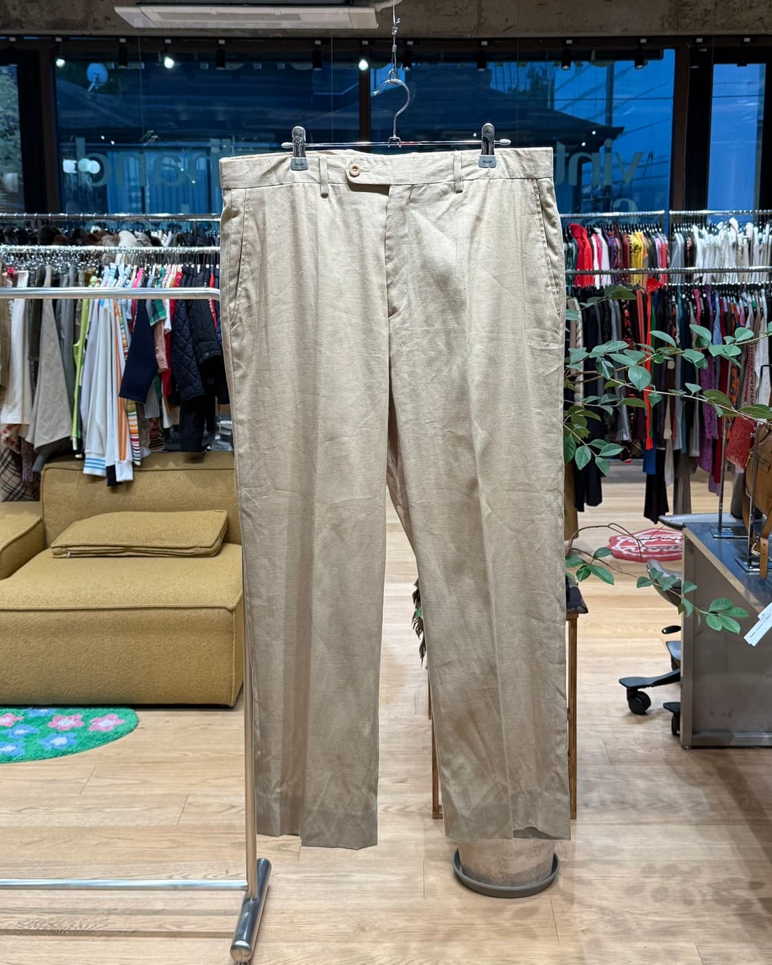 에르메스 베이지 린넨 슬랙스 팬츠  상품이미지1