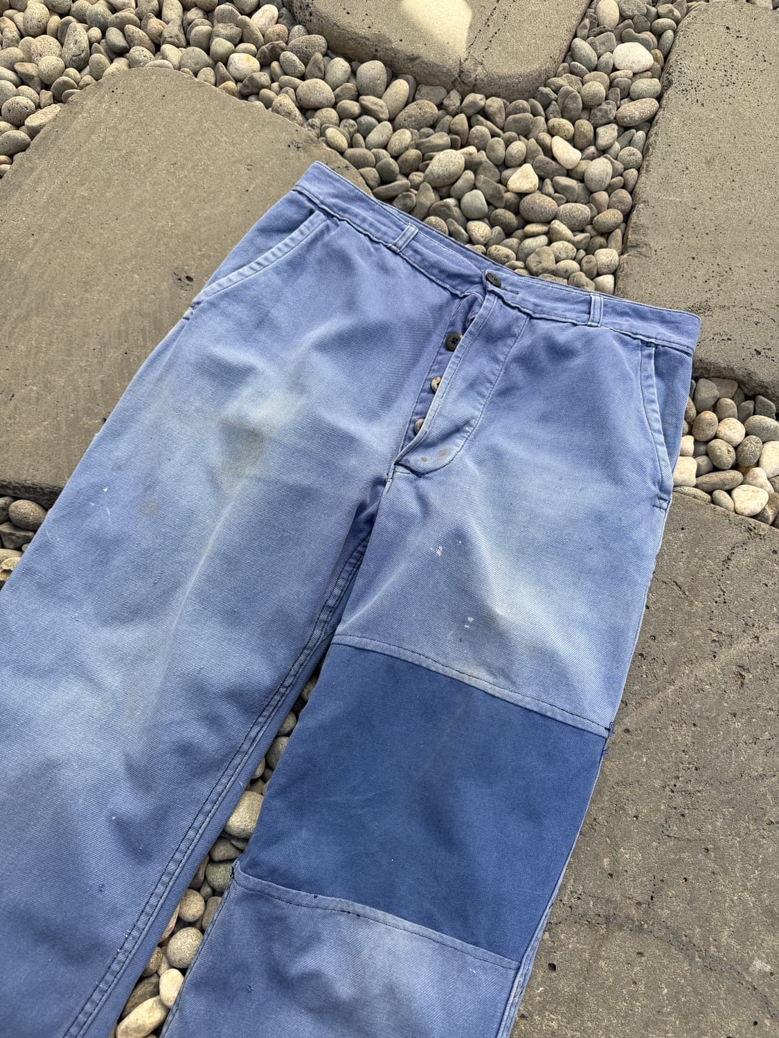 FADED WASHED BLUE PATCHWORK OLD 프렌치워크팬츠 상품이미지6