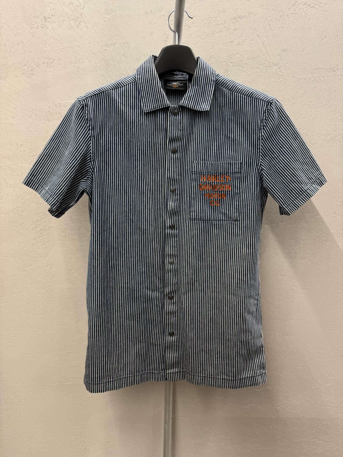 HARLEY DAVIDSON 레일로드 스트라이프 메카닉 반팔 셔츠 S 상품이미지2