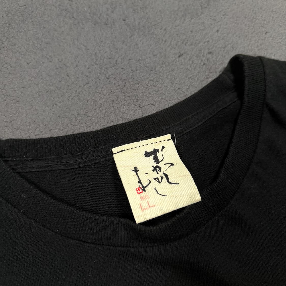 Japanese vintage 풍신뇌신 도깨비 블랙 반팔 상품이미지3