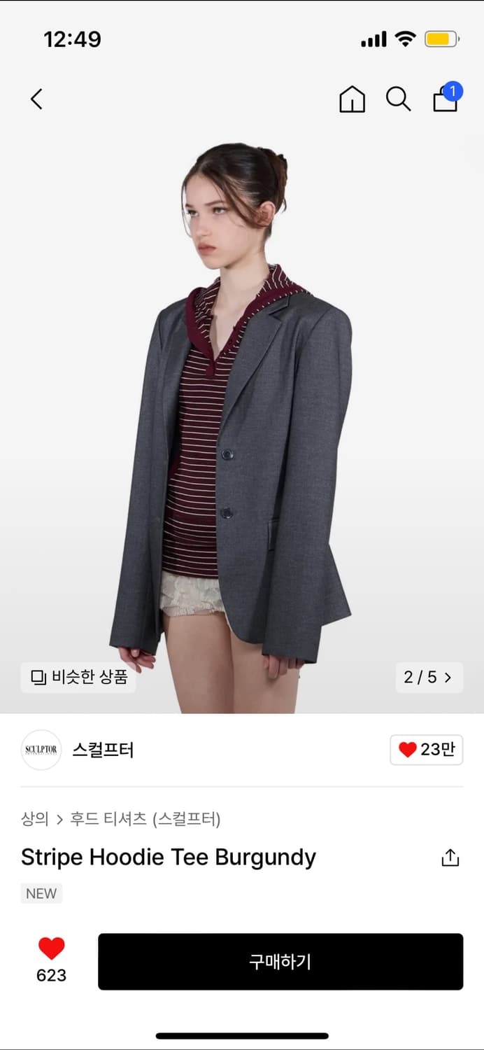 스컬프터 후디티(버건디) 상품이미지2