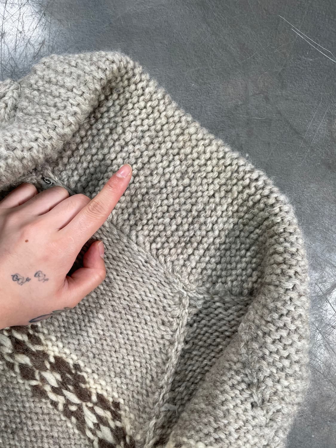 빈티지 코위찬 니트 집업 상품이미지3