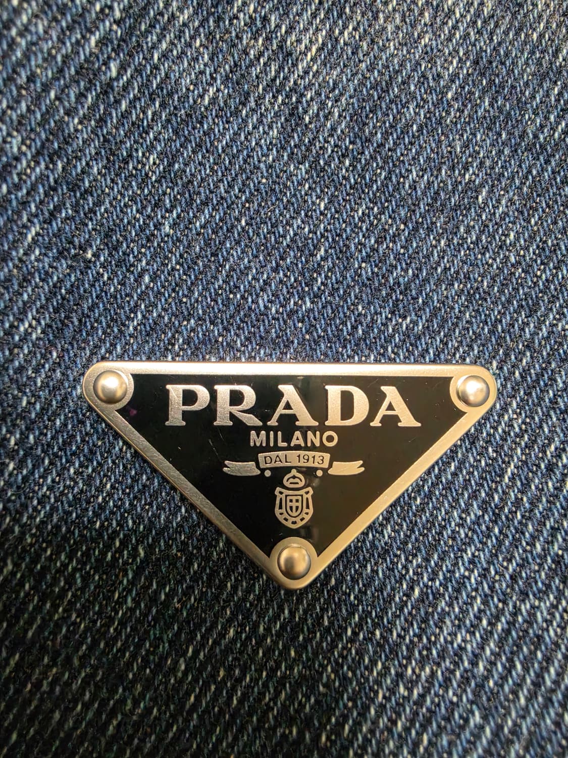 새상품급 실착1회 프라다 데님 셔츠 자켓 XL 100-105사이즈 오버핏 상품이미지3