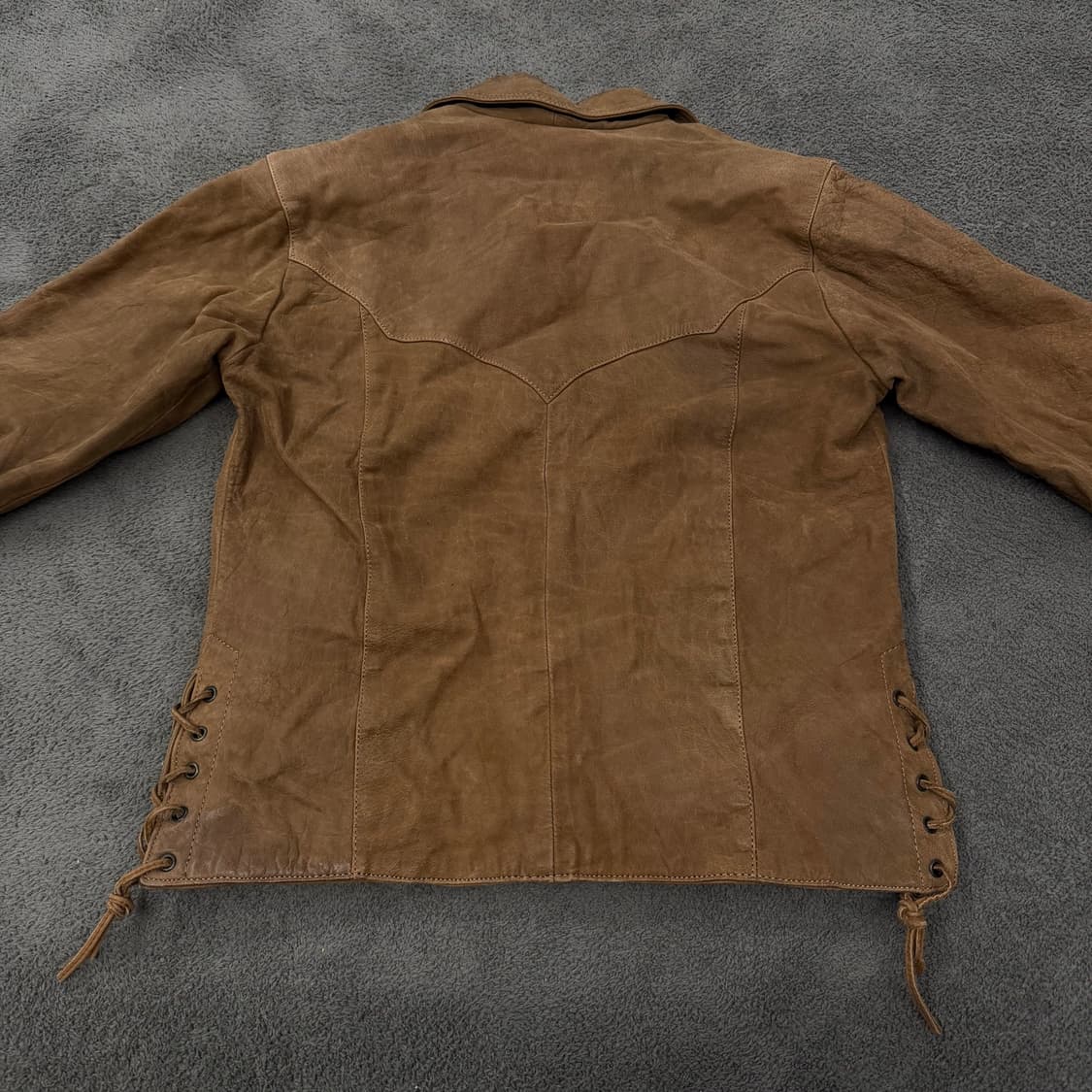 [ 정품/S ] UNIK 레더 스웨이드 웨스턴 셔츠 자켓 상품이미지4