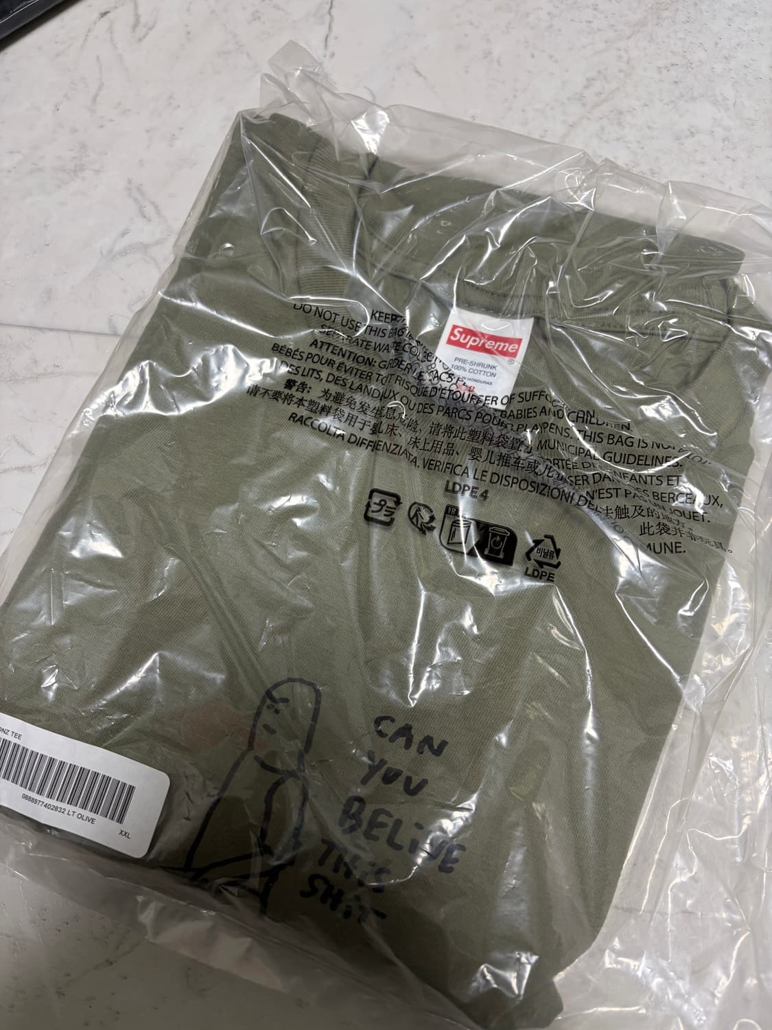 슈프림 피스 티셔츠 올리브 - 25SS 상품이미지2