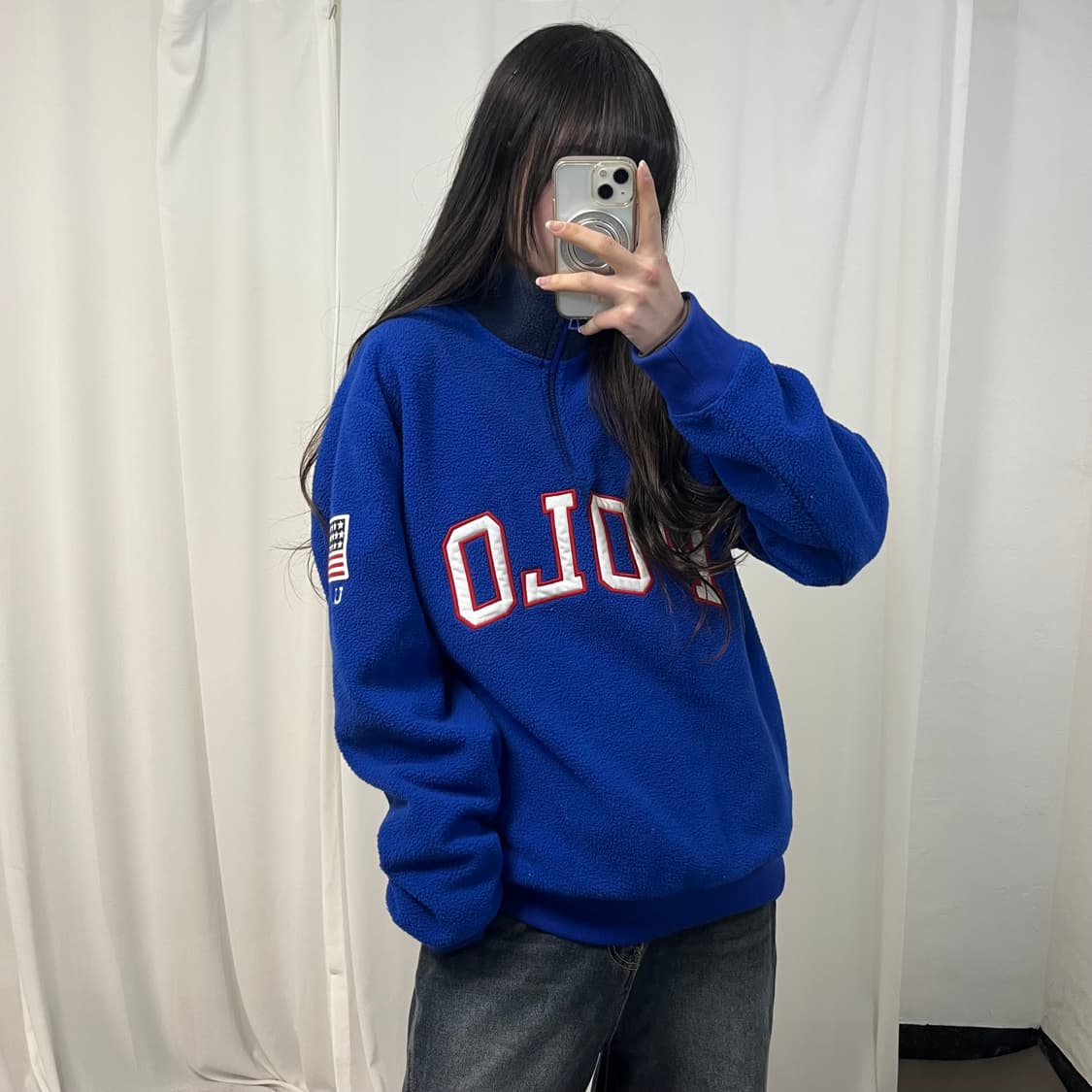 Polo  Flag Blue Half Zip Fleece 상품이미지1